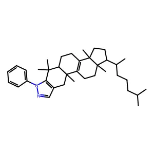 3a,6,6,10a,12a-pentamethyl-1-(6-methylheptan-2-yl)-7-phenyl-1,2,3,3a,4,5,5a,6,7,10,10a,11,12,12a-tetradecahydrocyclopenta[5,6]naphtho[1,2-f]indazole structure