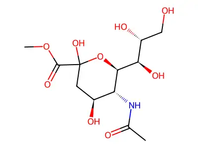 N-Acetylneuraminic acid methyl ester structure
