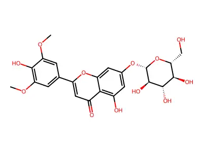 Apigenin 7-O-glucoside structure