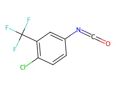 1-Chloro-4-isocyanato-2-(trifluoromethyl) benzene structure