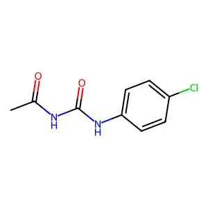 N-[(4-chlorophenyl)carbamoyl]acetamide structure