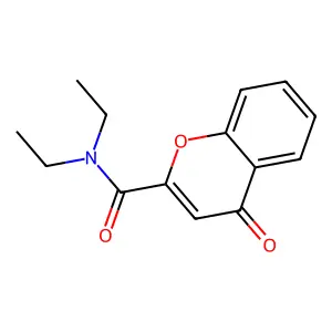 N,N-二乙基-4-氧代-4H-1-苯并吡喃-2-甲酰胺 structure