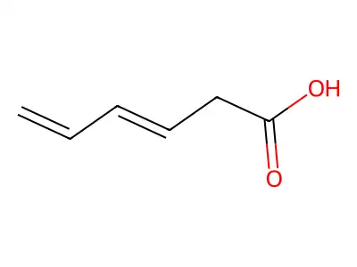 己-3,5-二烯酸 structure