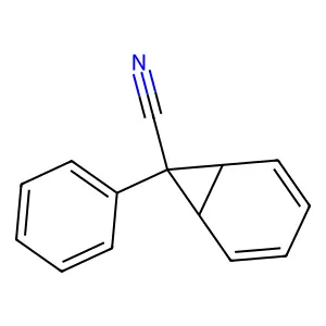 Bicyclo(4.1.0)hepta-2,4-diene-7-carbonitrile, 7-phenyl- structure