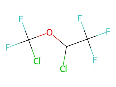 2-Chloro-2-(chlorodifluoromethoxy)-1,1,1-trifluoroethane structure