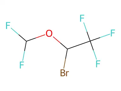 2-Bromo-2-(difluoromethoxy)-1,1,1-trifluoroethane structure