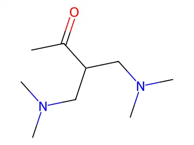 4-(Dimethylamino)-3-[(dimethylamino)methyl]-2-butanone structure