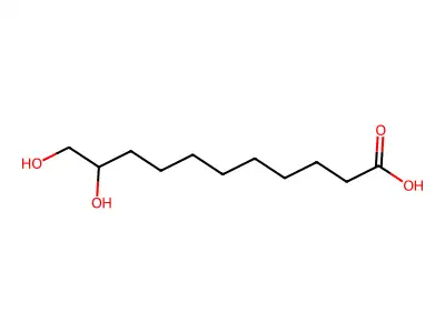 10,11-dihydroxyundecanoic Acid structure