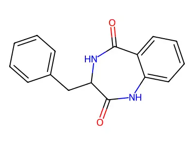(3S)-3-benzyl-3,4-dihydro-1H-1,4-benzodiazepine-2,5-dione structure