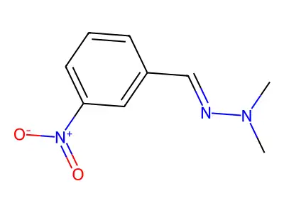 N-methyl-N-[(3-nitrophenyl)methylideneamino]methanamine structure