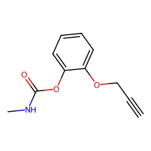 Phenol, 2-(2-propyn-1-yloxy)-, 1-(N-methylcarbamate) structure