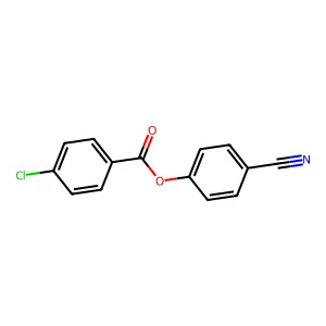 4-Chlorobenzoic acid, 4-cyanophenyl ester structure