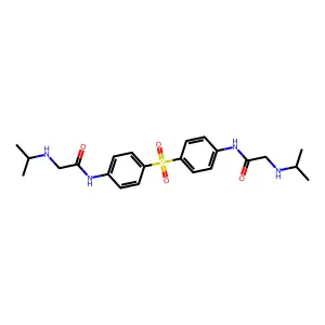 n,n'-(sulfonyldibenzene-4,1-diyl)bis[2-(propan-2-ylamino)acetamide](non-preferred name) structure