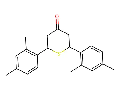 2,6-Bis(2,4-dimethylphenyl)thian-4-one structure