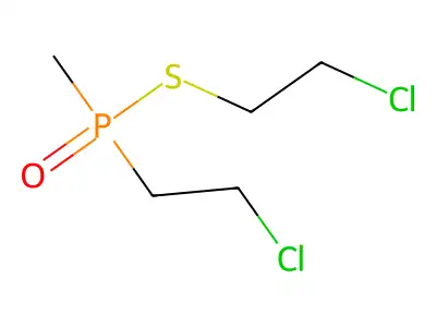 Phosphinothioic acid, (2-chloroethyl)methyl-, S-(2-chloroethyl) ester structure