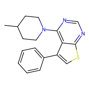 4-(4-Methylpiperidin-1-yl)-5-phenylthieno[2,3-d]pyrimidine structure