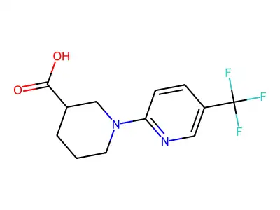 1-(5-(Trifluoromethyl)pyridin-2-yl)piperidine-3-carboxylic acid structure