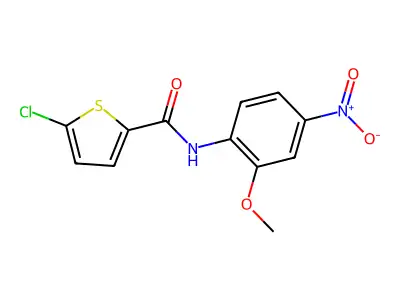 5-chloro-N-(2-methoxy-4-nitrophenyl)thiophene-2-carboxamide structure