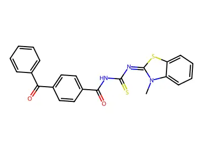 4-benzoyl-N-[(3-methyl-1,3-benzothiazol-2-ylidene)carbamothioyl]benzamide structure