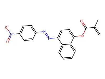 2-Propenoic acid, 2-methyl-, 4-[2-(4-nitrophenyl)diazenyl]-1-naphthalenyl ester structure