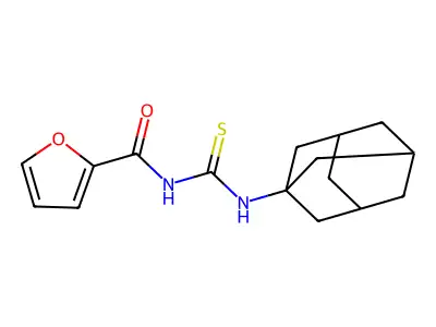 N-(1-adamantylcarbamothioyl)furan-2-carboxamide structure
