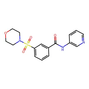 3-(morpholinosulfonyl)-N-(pyridin-3-yl)benzamide structure