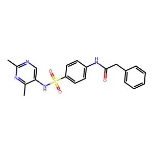 N-[4-[(2,4-dimethylpyrimidin-5-yl)sulfamoyl]phenyl]-2-phenylacetamide structure