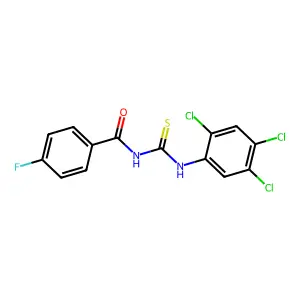 4-fluoro-N-[(2,4,5-trichlorophenyl)carbamothioyl]benzamide structure
