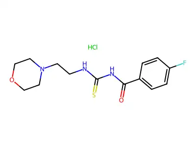 4-fluoro-N-({[2-(4-morpholinyl)ethyl]amino}carbonothioyl)benzamide structure
