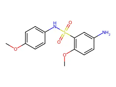 5-amino-2-methoxy-N-(4-methoxyphenyl)benzene-1-sulfonamide structure