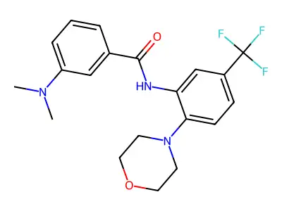 3-(Dimethylamino)-N-(2-morpholino-5-(trifluoromethyl)phenyl)benzamide structure