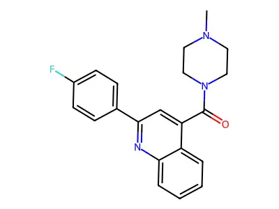 [2-(4-Fluorophenyl)quinolin-4-yl](4-methylpiperazin-1-yl)methanone structure