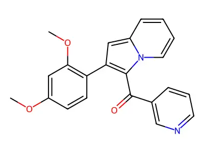 2-(2,4-Dimethoxyphenyl)-3-(pyridine-3-carbonyl)indolizine structure