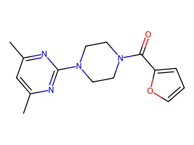 [4-(4,6-Dimethylpyrimidin-2-yl)piperazin-1-yl]-(furan-2-yl)methanone structure