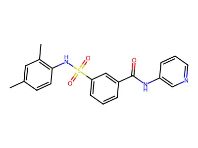 3-[(2,4-dimethylphenyl)sulfamoyl]-N-pyridin-3-ylbenzamide structure