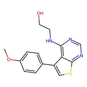 2-[[5-(4-Methoxyphenyl)thieno[2,3-d]pyrimidin-4-yl]amino]ethanol structure