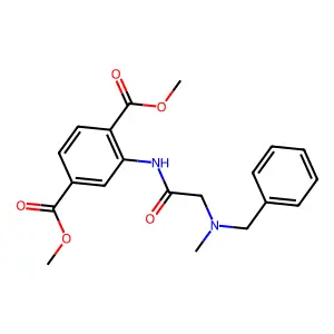 Dimethyl 2-(2-(benzyl(methyl)amino)acetamido)terephthalate structure