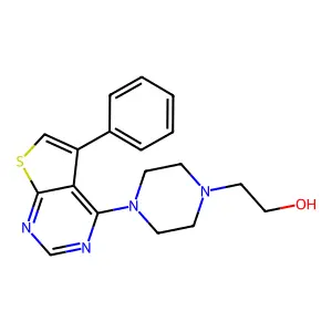 2-[4-(5-Phenylthieno[2,3-d]pyrimidin-4-yl)piperazin-1-yl]ethanol structure