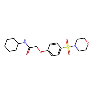 N-cyclohexyl-2-(4-(morpholinosulfonyl)phenoxy)acetamide structure