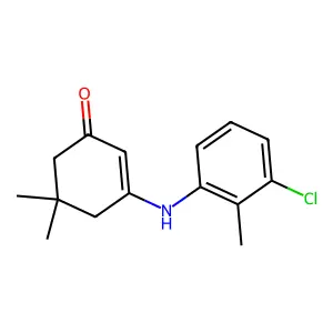 3-[(3-Chloro-2-methylphenyl)amino]-5,5-dimethylcyclohex-2-en-1-one structure