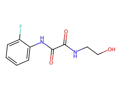 N-(2-fluorophenyl)-N'-(2-hydroxyethyl)ethanediamide structure