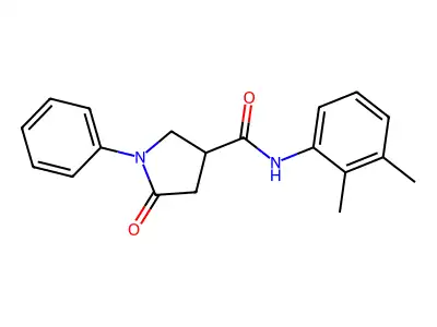 N-(2,3-dimethylphenyl)-5-oxo-1-phenylpyrrolidine-3-carboxamide structure