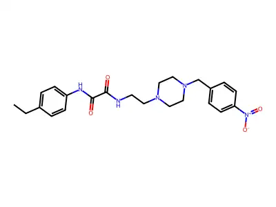 N'-(4-ethylphenyl)-N-[2-[4-[(4-nitrophenyl)methyl]piperazin-1-yl]ethyl]oxamide structure