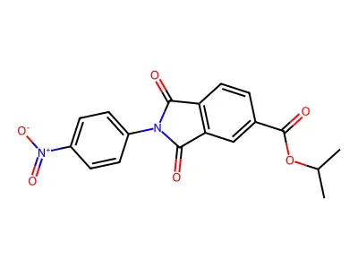 Isopropyl 2-{4-nitrophenyl}-1,3-dioxo-5-isoindolinecarboxylate structure