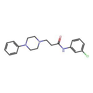 N-(3-chlorophenyl)-3-(4-phenylpiperazin-1-yl)propanamide structure