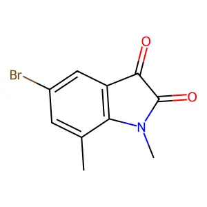 5-bromo-1,7-dimethyl-2,3-dihydro-1H-indole-2,3-dione structure