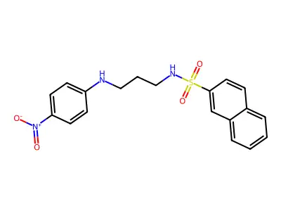 N-[3-(4-nitroanilino)propyl]naphthalene-2-sulfonamide structure
