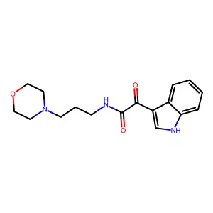 2-(1H-indol-3-yl)-N-(3-morpholinopropyl)-2-oxoacetamide structure