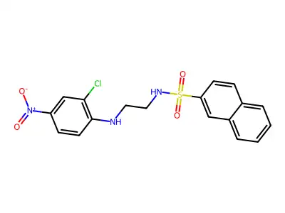 N-[2-(2-chloro-4-nitroanilino)ethyl]naphthalene-2-sulfonamide structure
