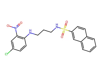 N-[3-(4-chloro-2-nitroanilino)propyl]naphthalene-2-sulfonamide structure